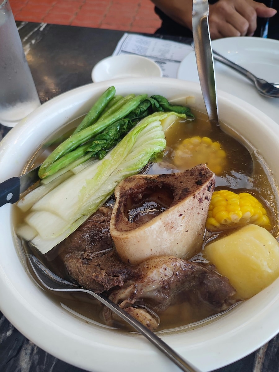 Collagen-rich bone broth soup with bone marrow, a nourishing option to support PCOS health.